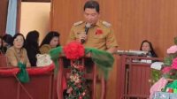 Penjabat Bupati Minahasa, Dr Jemmy S. Kumendong saat membawakan sambutan (ist)