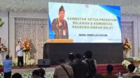 Tommy Lee Pantow, Ketua Umum TOPAN 08 saat membawakan sambutan (SPAN/lacakpos)