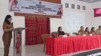 Sekretaris Daerah Kabupaten Minahasa Dr. Lynda D. Watania MM,MSi, saat memberikan arahan (ist)