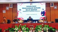 Sekretaris Daerah (Sekda) Kabupaten Minahasa. Dr. Lynda Watania, secara resmi membuka kegiatan Sosialisasi Penggunaan Barang Milik Daerah (ist)