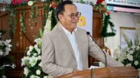 Penjabat Bupati Minahasa, Dr. Noudy R.P. Tendean, S.IP, M.Si saat membawakan sambutan (ist)