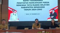 Sekretaris Daerah Kabupaten Minahasa, Dr. Lynda D. Watania, MM, M.Si, saat membuka rakor (ist)