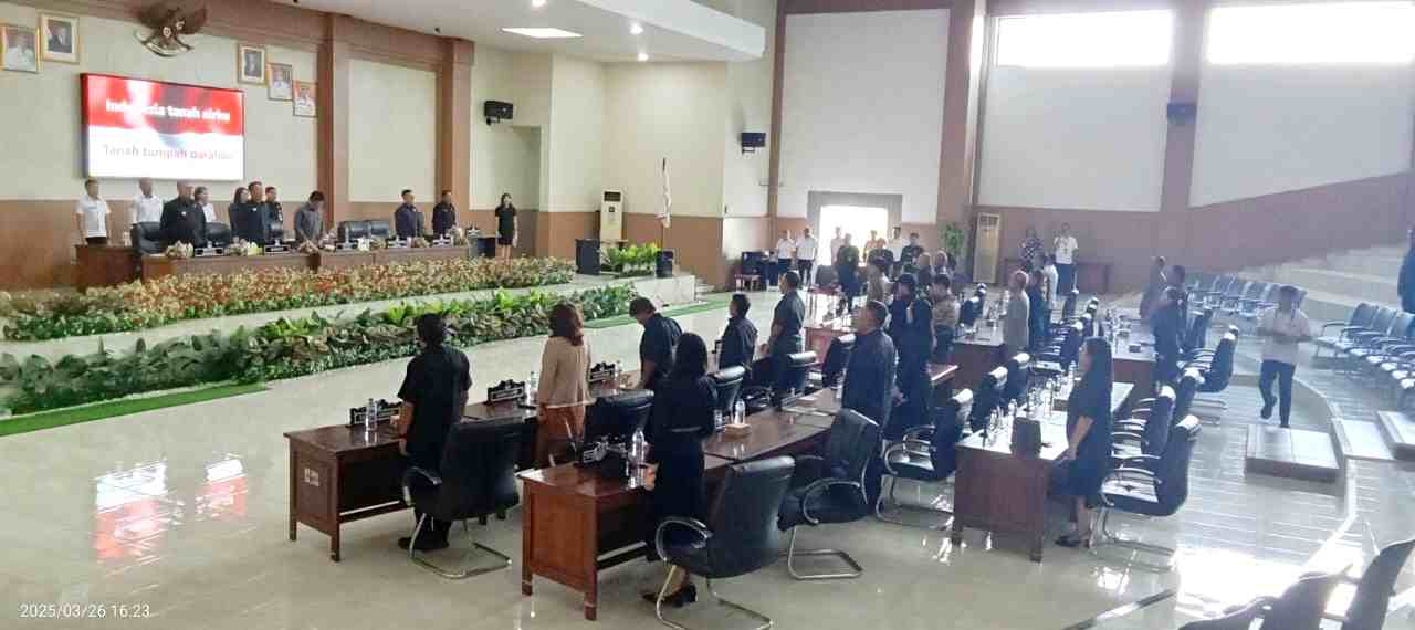 Suasana saat Rapat Paripurna DPRD Kabupaten Minahasa Selatan. (Ist)