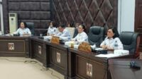 Tampak Wakil Bupati Minahasa Vanda Sarundajang didampingi Assisten 1 Riviva Maringka dan Sekretaris Daerah Dr. Lynda D. Watania (ist)