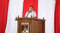 Bupati Minahasa Robby Dondokambey, S.Si., M.AP., saat membawakan sambutan (ist)