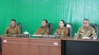 Bupati Minahasa Robby Dondokambey, S.Si., M.A.P., bersama Wakil Bupati Vanda Sarundajang, S.S., menghadiri Rapat Koordinasi (Rakor) Pembahasan Langkah Konkret Pengendalian Inflasi (ist)