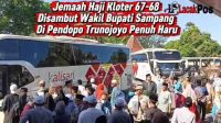 Jemaah haji kloter 67 dan 68 tiba di Pendopo Trunojoyo dan disambut langsung Wakil Bupati Sampang, H. Ahmad Mahfud bersama Jajaran Forkopimda, Jum'at (19/06/2026).