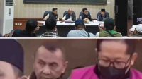 Atas : Saat Kajari Sampang, Muchamad Iqbal menyampaikan Penetapan Tersangka WRM di kantornya Jl. Jaksa Agung Suprapto, Sabtu (30/10/2026). Bawah : Tersangka WRM oknum PNS RSUD dr. Muchamad Zyn Sampang sesaat akan dijebloskan ke Rutan klas IIb Sampang (ist)
